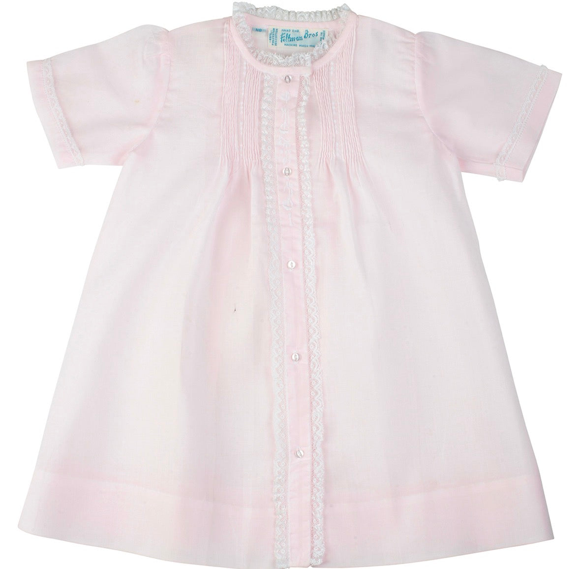 Pink Girls Lace Folded Daygown