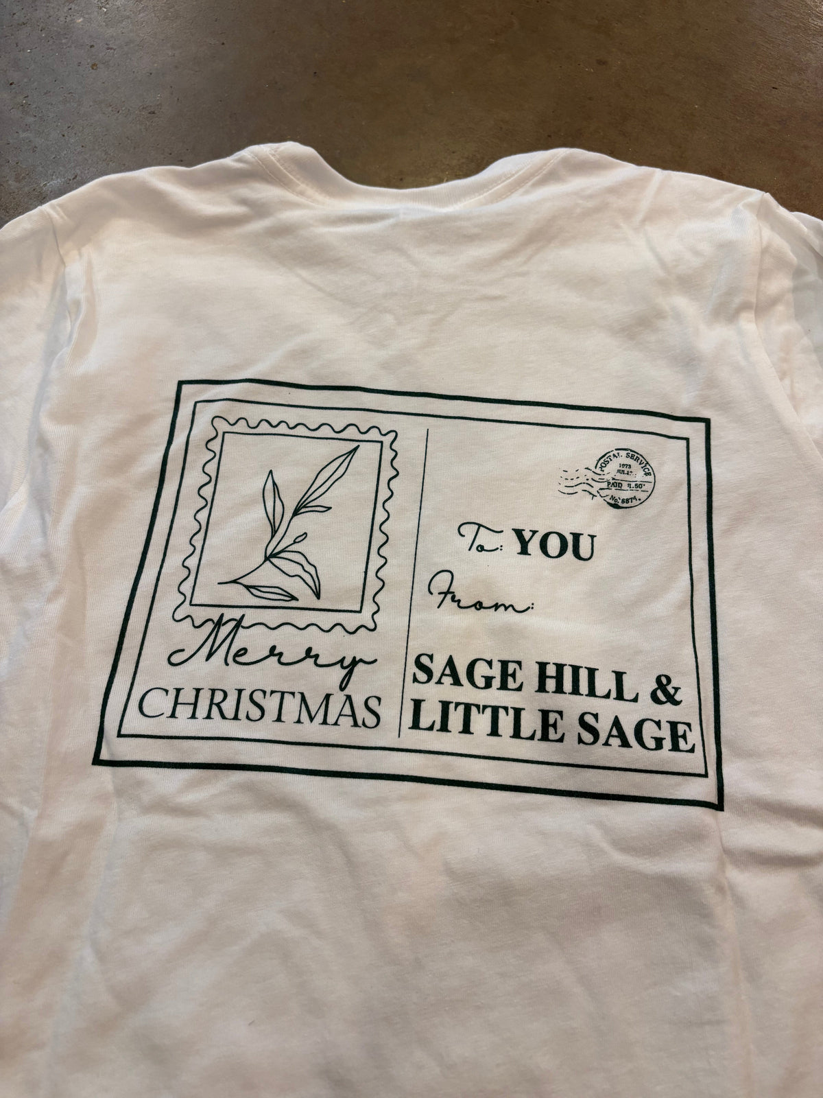 Youth Sage Hill & Little Sage Post Card Christmas Tee