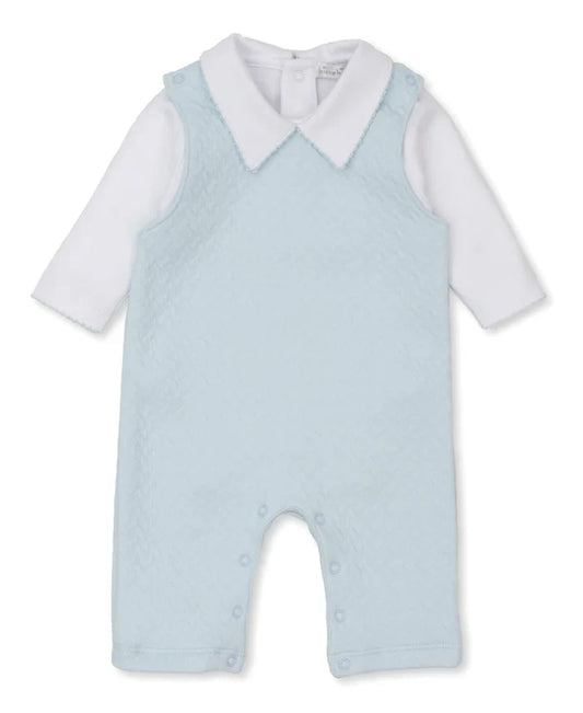 Jacquard Overall Set Mix Light Blue/White