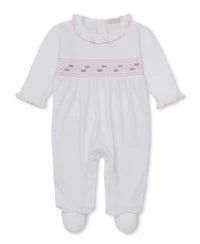 CLB White and Pink Hand Smocked