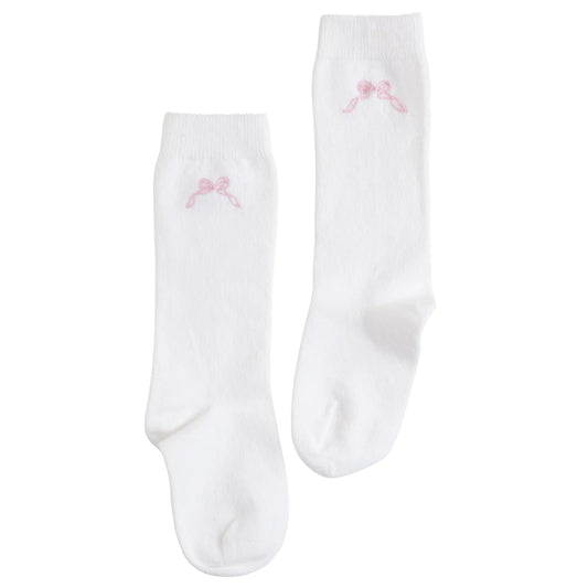 Knee Highs Pink Bow
