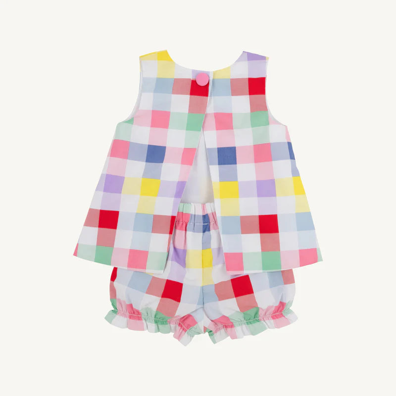 Lucy Boone Button Set Manchester Check/Hamptons Hot Pink