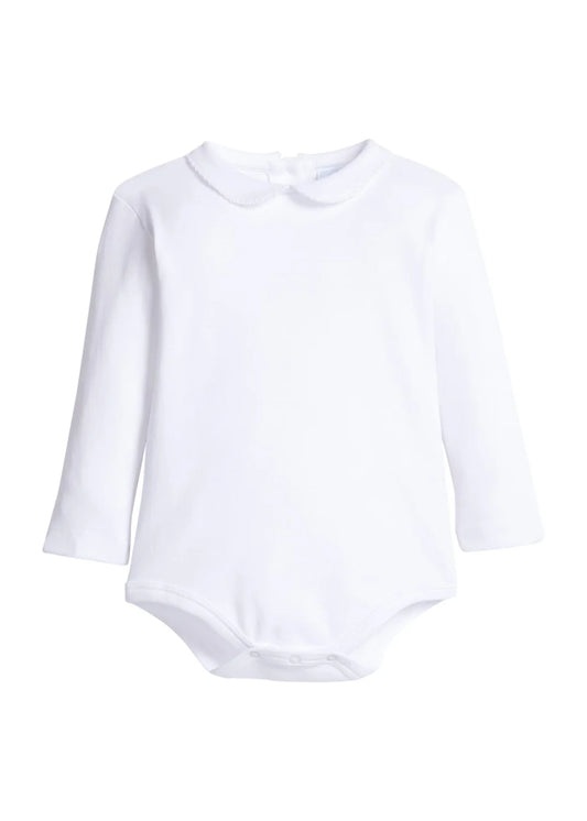 Peter Pan Picot Onesie White