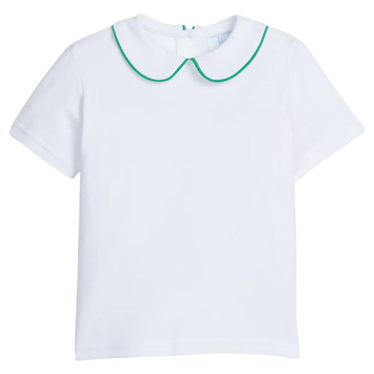 Piped Peter Pan Short Sleeve Green