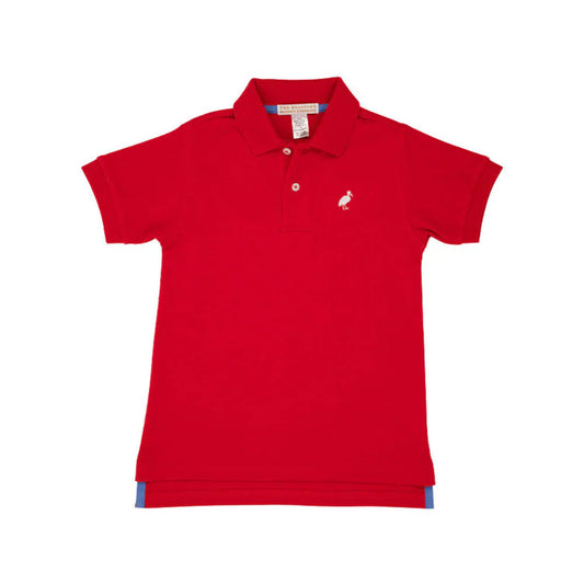 Prim and Proper Polo SS Pima Richmond Red/Worth Avenue White