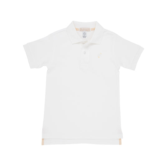 Prim and Proper Polo SS Pima Worth Ave White/Multicolor