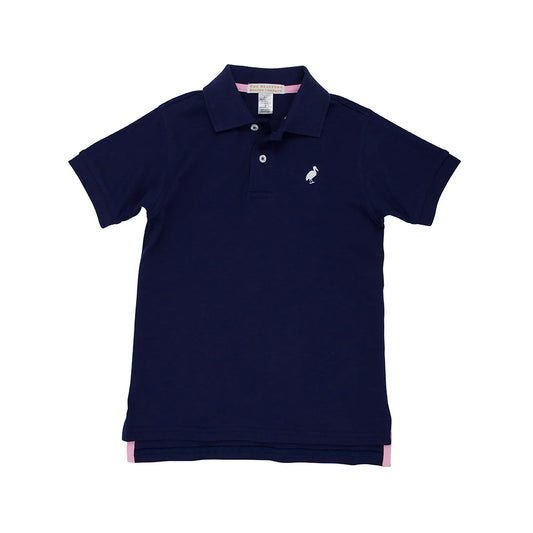 Prim and Proper Polo SS Pima Navy/White
