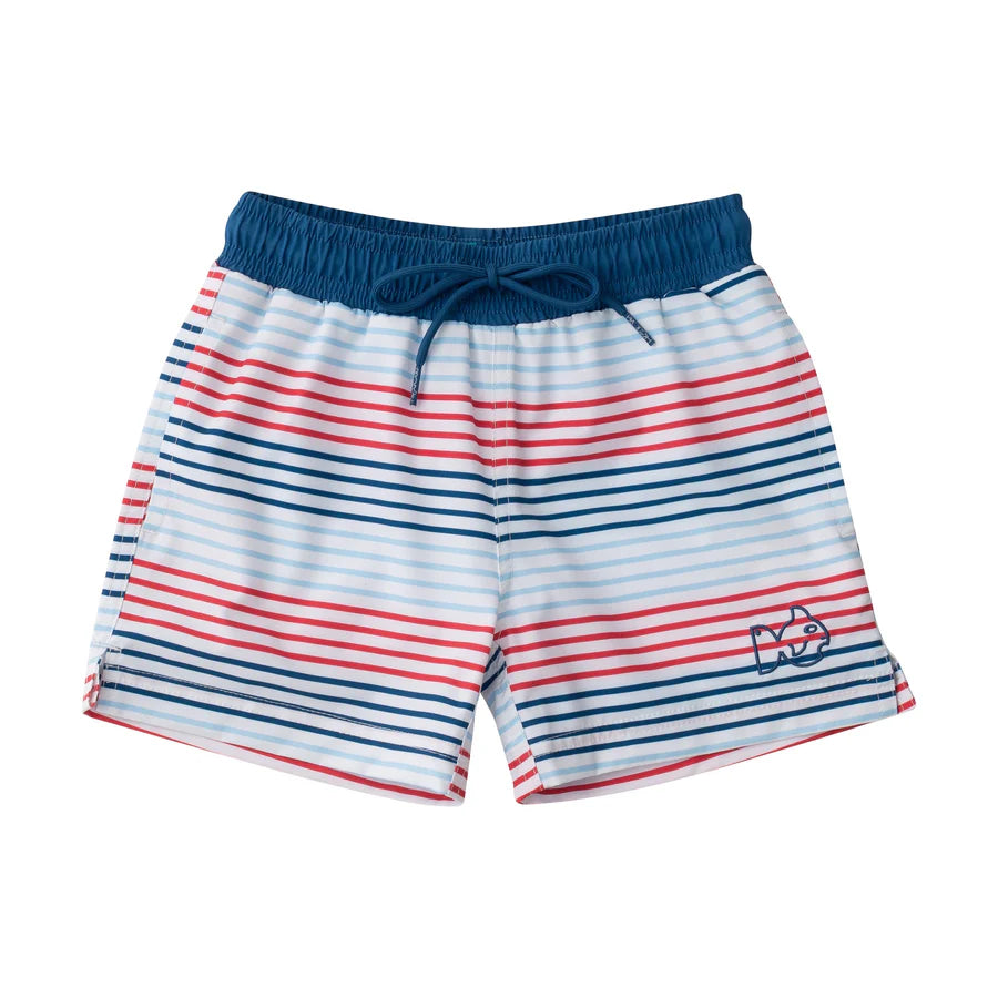 Boogie Board Swim Trunk Red White Blue Stripe