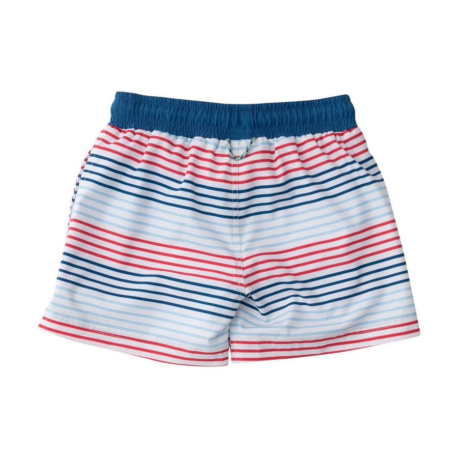 Boogie Board Swim Trunk Red White Blue Stripe