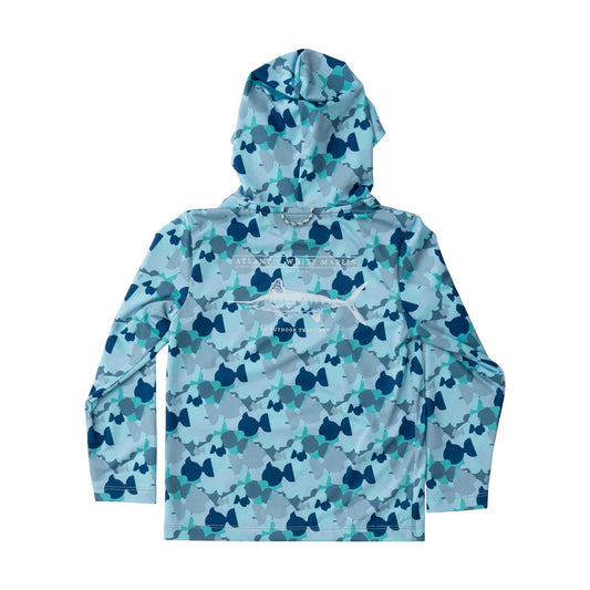 Kids  Pro Performance Hoodie Fishing  T-shirt Camo