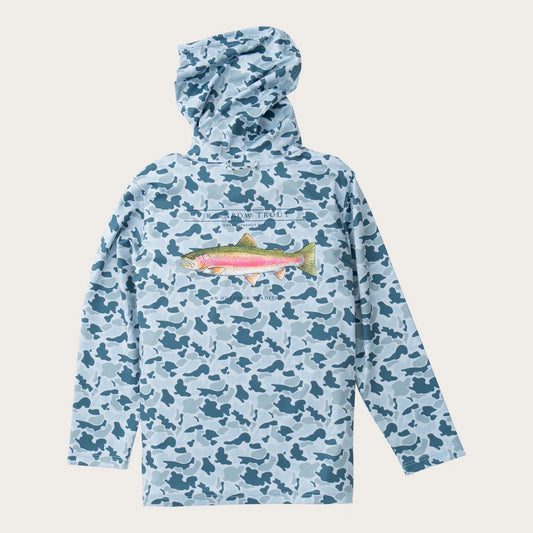 Boys' Pro Performance Hoodie T-shirt  Cool Blues Break Point Camo