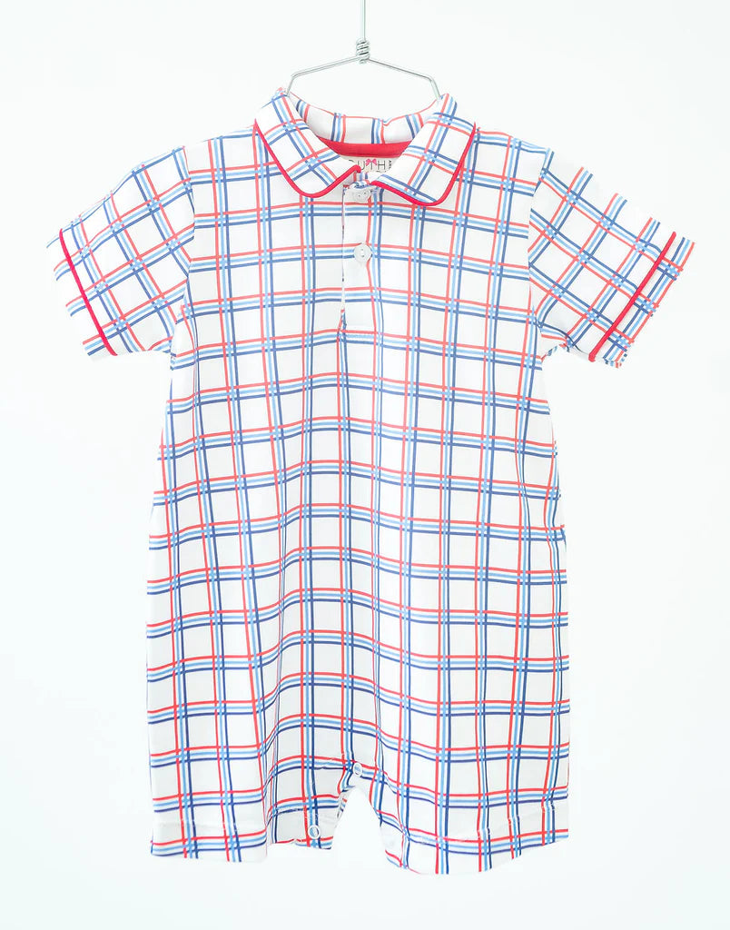 Patriotic Plaid Harold Romper