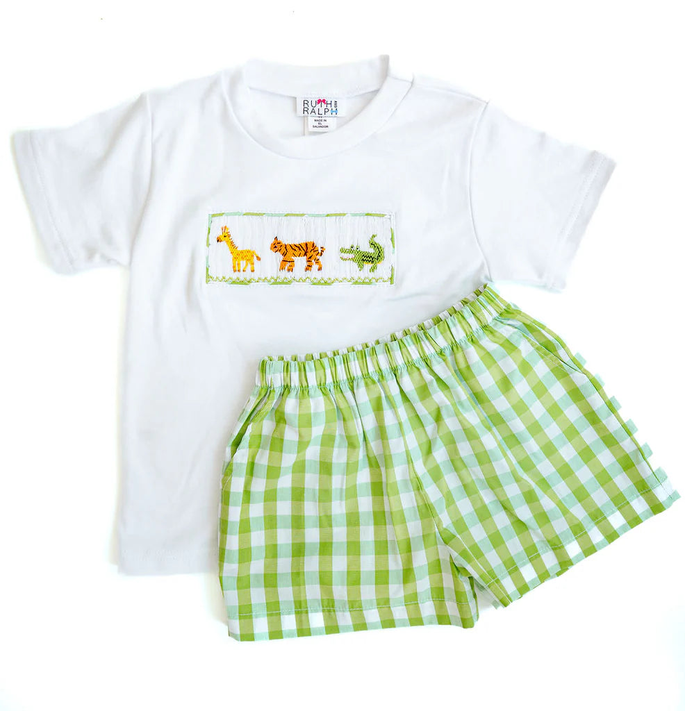 Zoo Animals Beau T-Shirt Short Set
