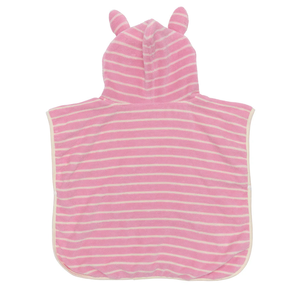 Kids Character Hooded Towel Cotton Candy Pink Stripe