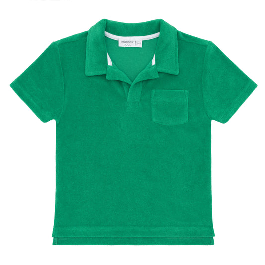 Deep Mint French Terry Polo