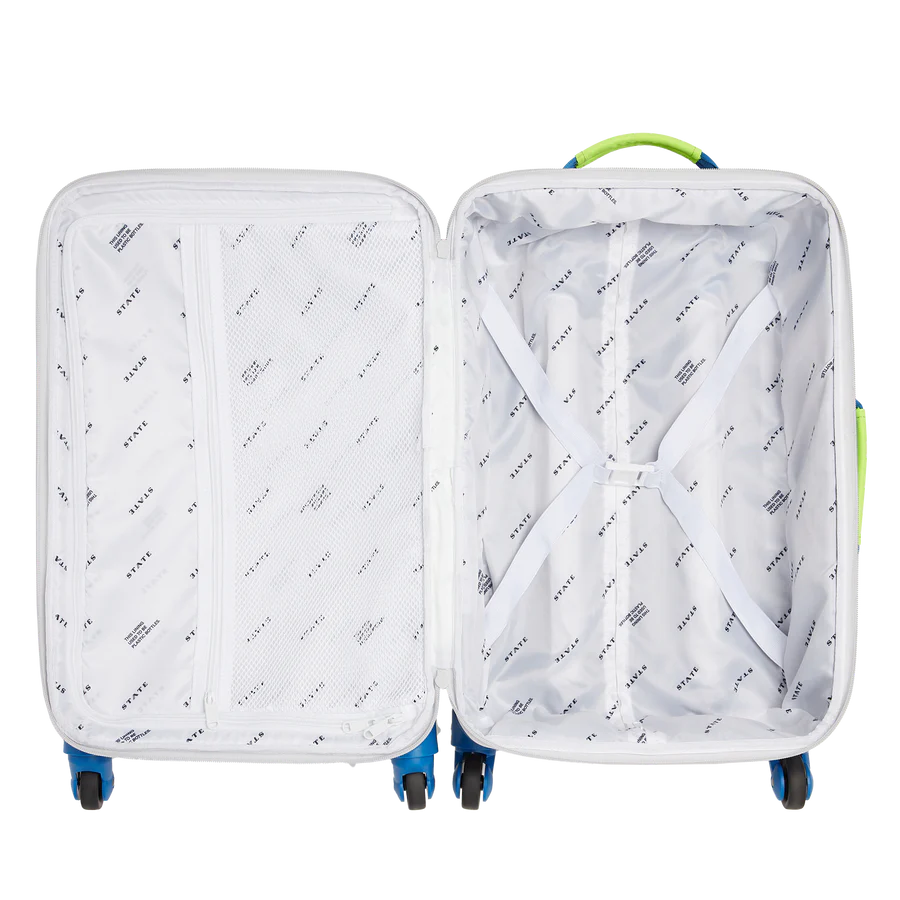 Logan Carry-On Suitcase Navy/Neon