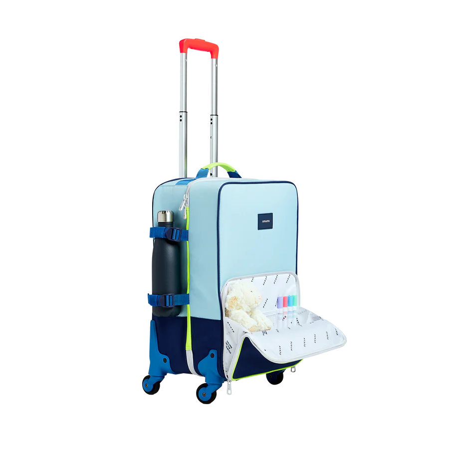 Logan Carry-On Suitcase Navy/Neon