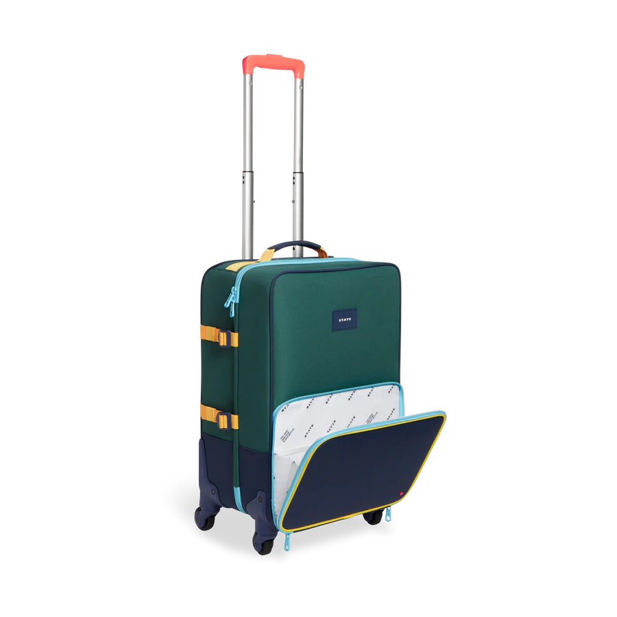 Logan Carry-On Suitcase Green/Navy