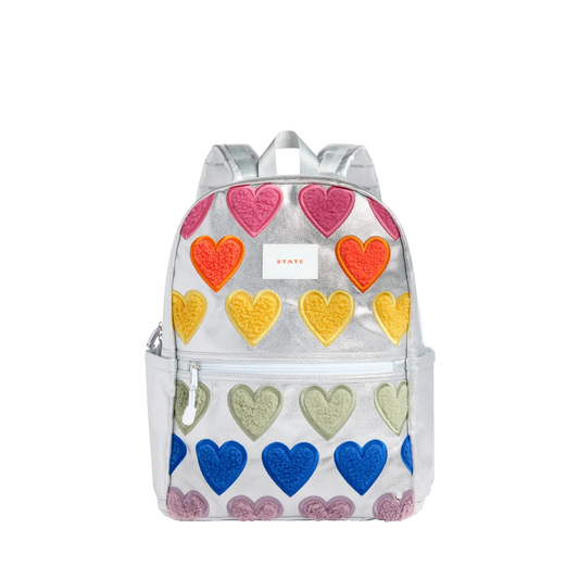 Kane Double Pocket Backpack Fuzzy Hearts