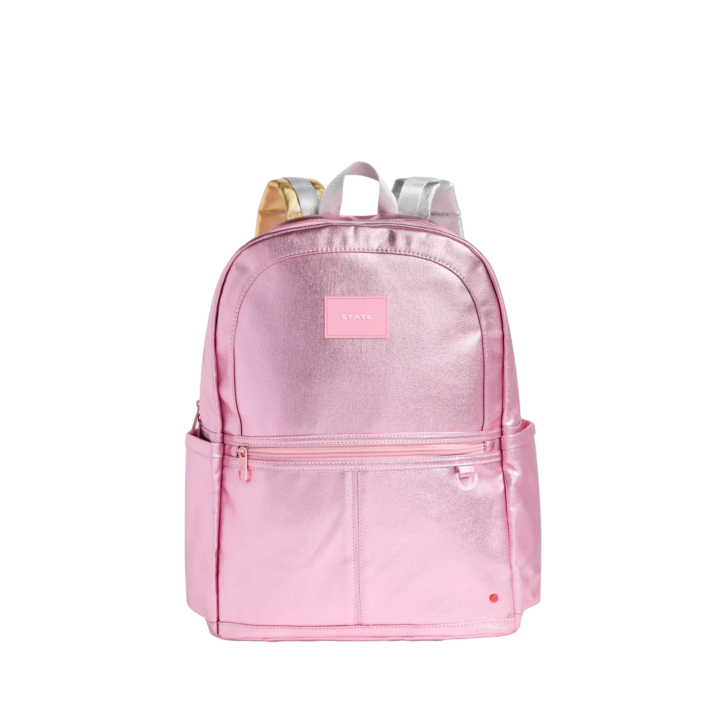 Kane Double Pocket Large Backpack Pink/Silver