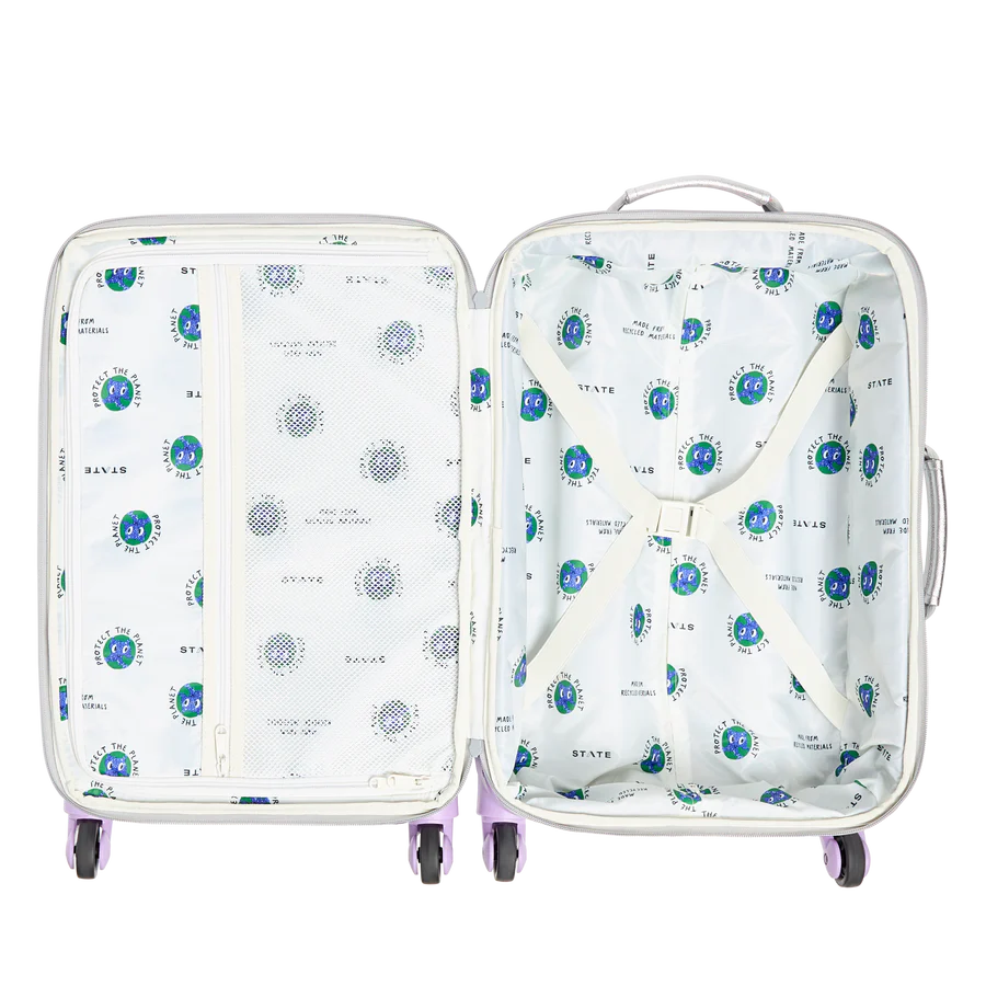 Logan Carry-On Suitcase Hot Pink/Purple