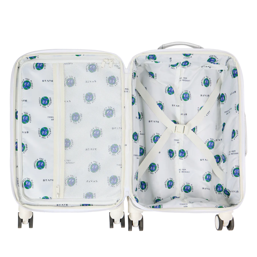 Logan Carry-On Suitcase Pink/Silver