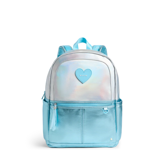 Kane Double Pocket Backpack Blue Iridescent