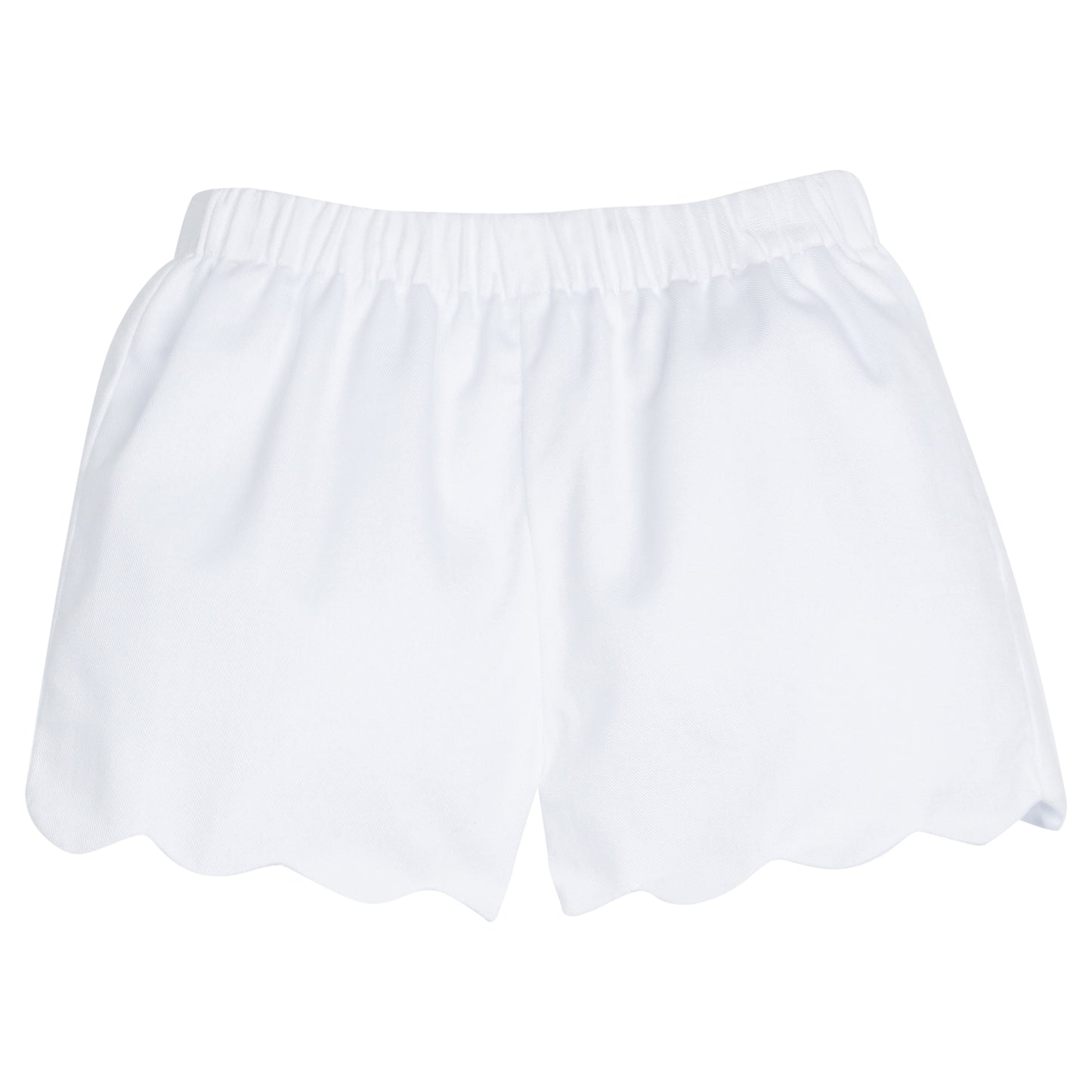 Scallop Short White Twill
