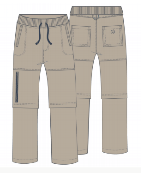 Zip Off Cargo Pant Khaki