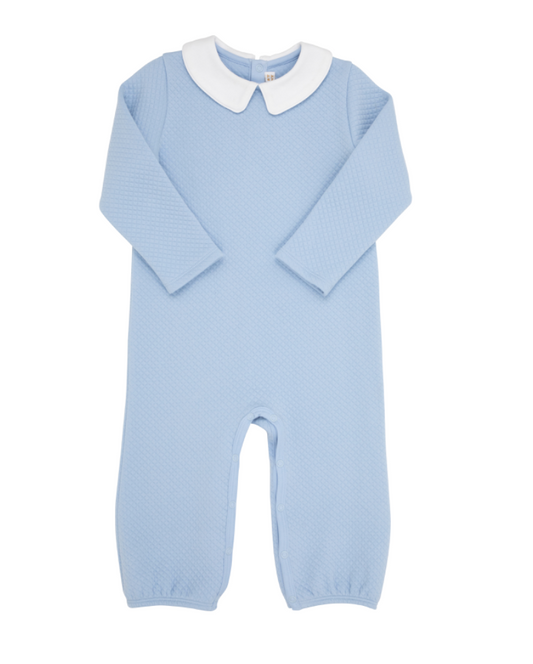 Potter's Playsuit Quilted Beale Street Blue/Worth Avenue White