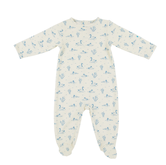 Rock Me Romper Pima Quack Quack Honk (Palmetto Pearl)