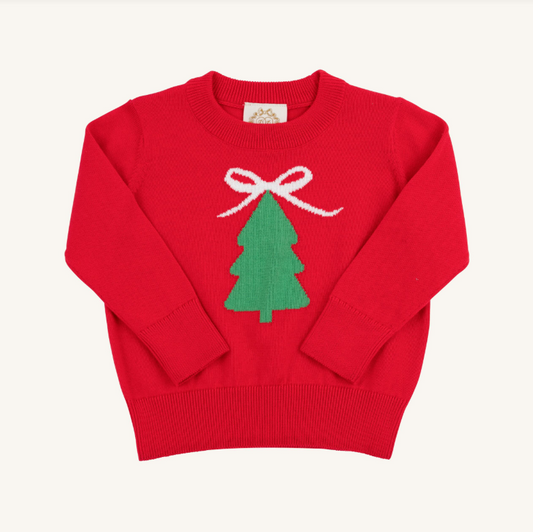 Isabelle's Intarsia Sweater Richmond Red Christmas Tree