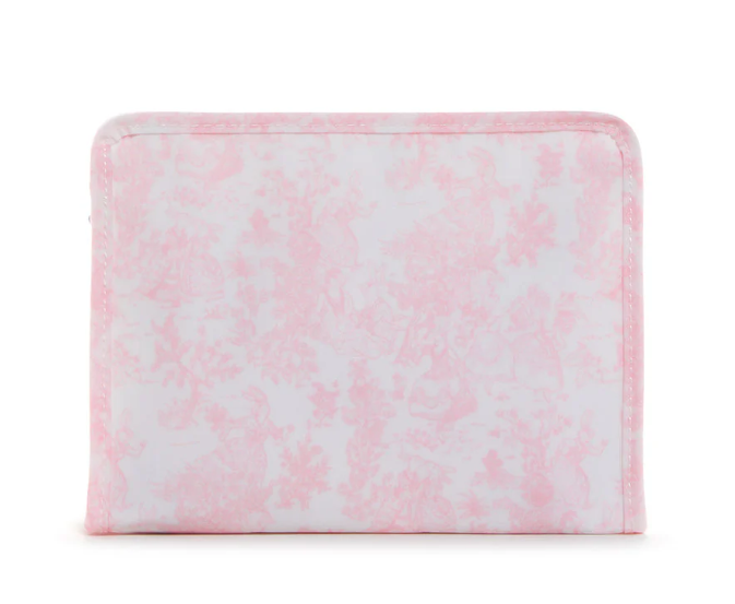 Roadie Medium Zip Pouch Bunny Toile Pink