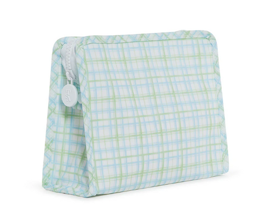 Roadie Medium Zip Pouch Classic Plaid Green