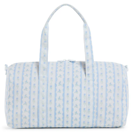 Weekender Ribbon Floral Blue Duffel Bag