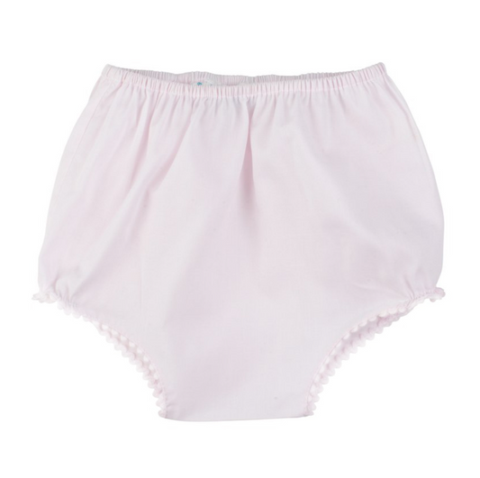 Ric Rac Trim Diaper Cover Pink/White