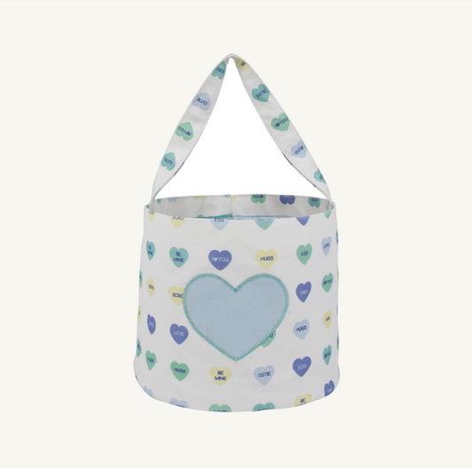 Buckets of Love We Heart You Buckhead Blue/Spring Valley Stripe