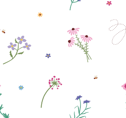 Wildflowers Zippered Footie