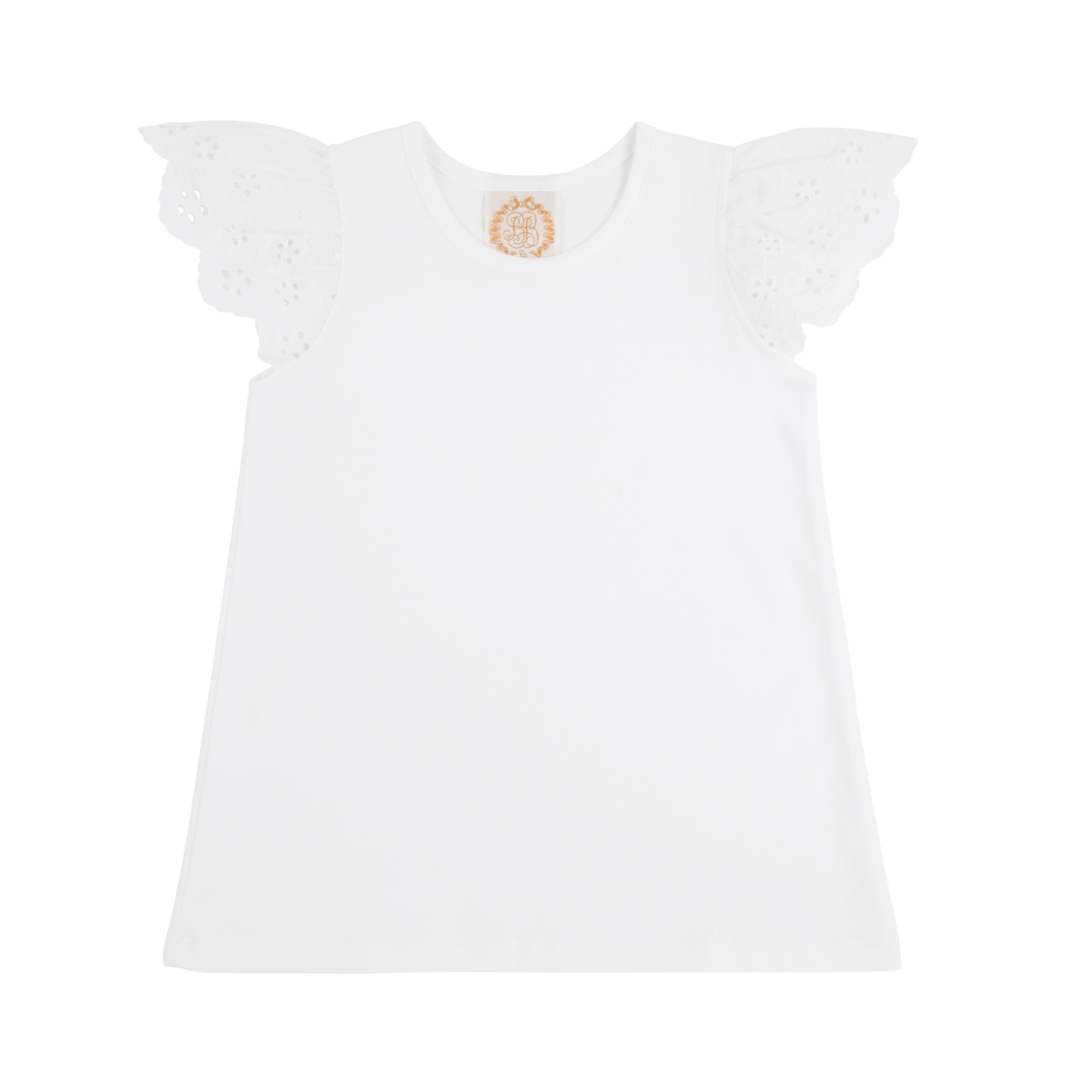Ellen's Eyelet Top White