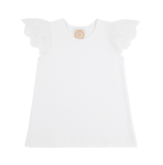 Ellen's Eyelet Top White