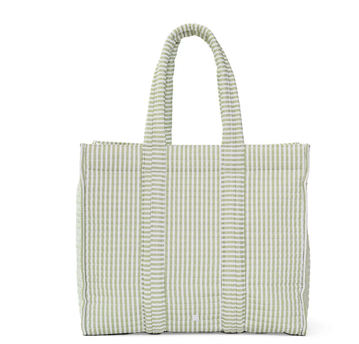 Quilted Go Go Tote Pimlico Stripe Sage