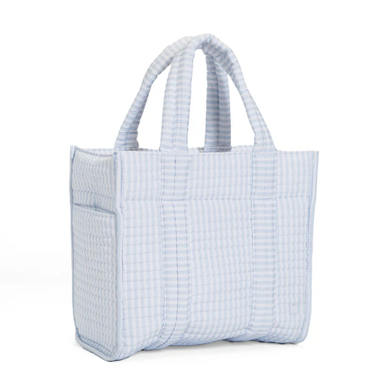 Quilted Mini Go Go Tote Pimlico Stripe Blue