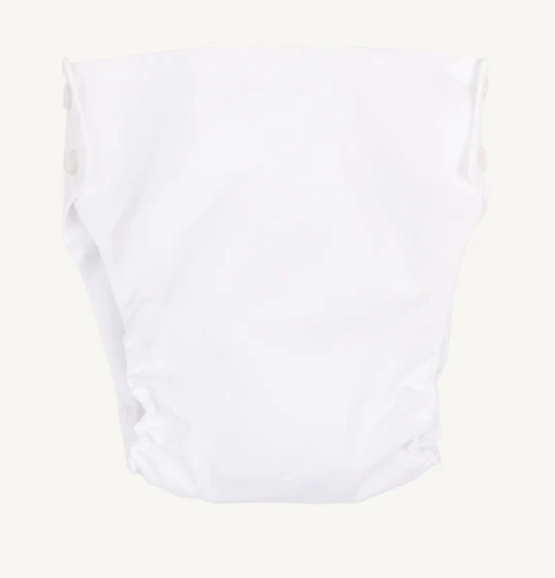 Dalton Diaper Cover Broadcloth Worth Ave White