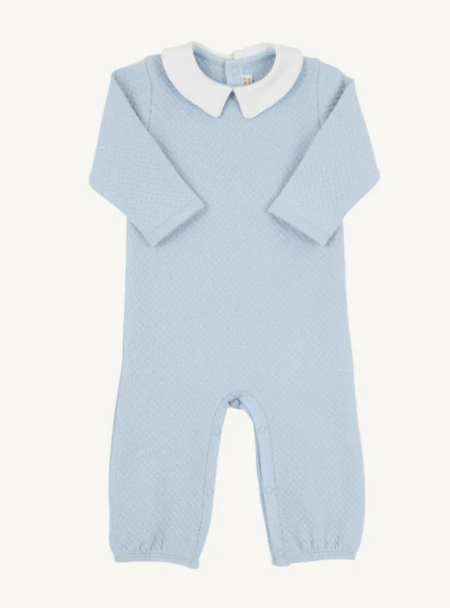Potter's Playsuit Quilted Buckhead Blue & Worth Ave White