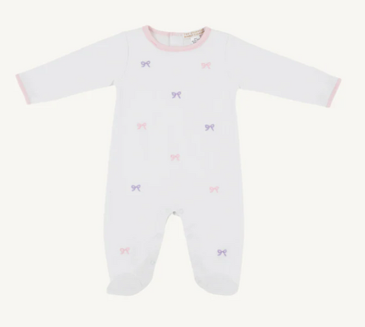 Rock Me Romper Embroidery Worth Ave White and Bows