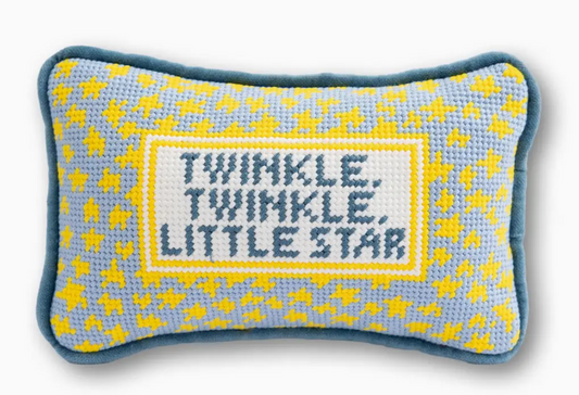 Twinkle Twinkle Mini Needlepoint Pillow