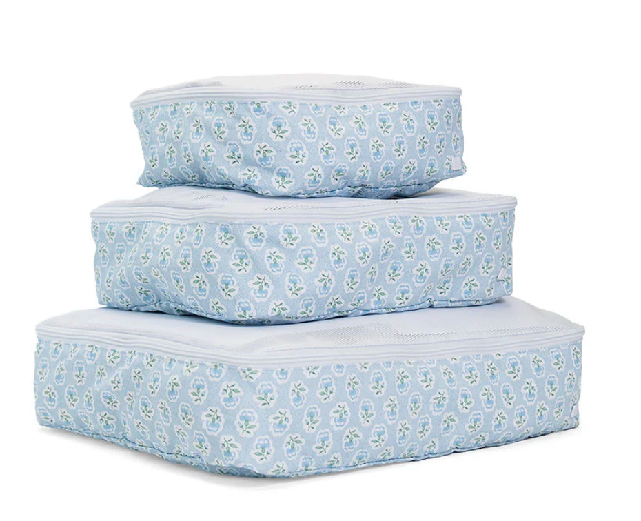 Packing Squad Packing Cubes Petite Fleur Blue