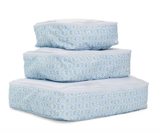 Packing Squad Packing Cubes Petite Fleur Blue