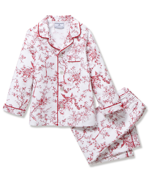 Children's Twill Pajama in Red Timeless Toile