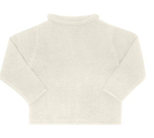 Jersey Rollneck Sweater White